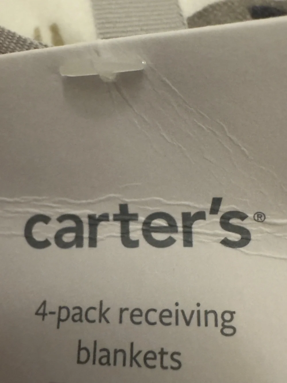Carter's Neutral Receiving blankets in Beige, Gray, White